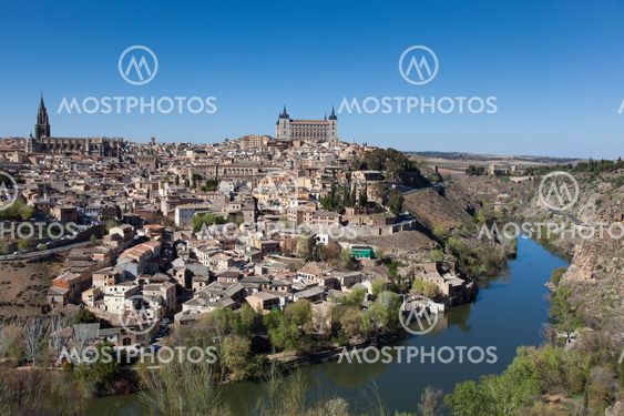 Panoramic of Toledo, Castilla la Mancha, Spain