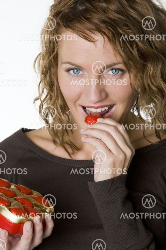woman''s portrait with chocolate