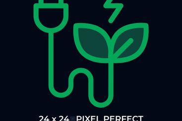 Green electricity dark color ui icon