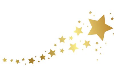 christmas golden falling star decoration isolated on...