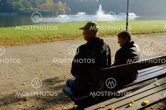 Senior couple in the park