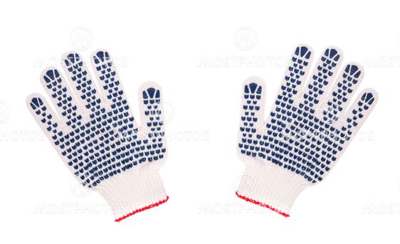 Work gloves isolated on a white background