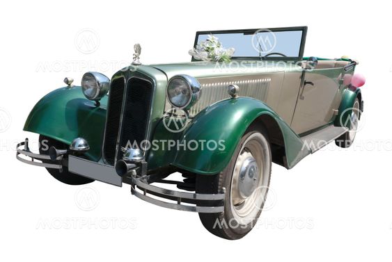 retro car isolated on white