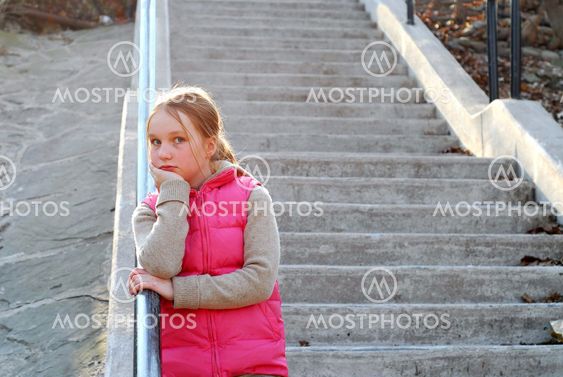 Girl child stairs