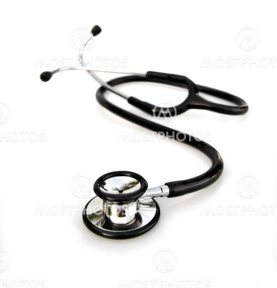 stethoscope on white