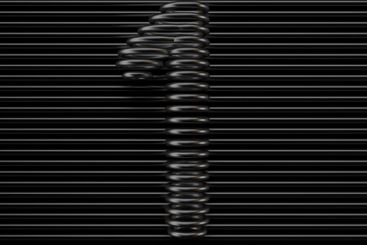 Black wire font Number 1 ONE 3D