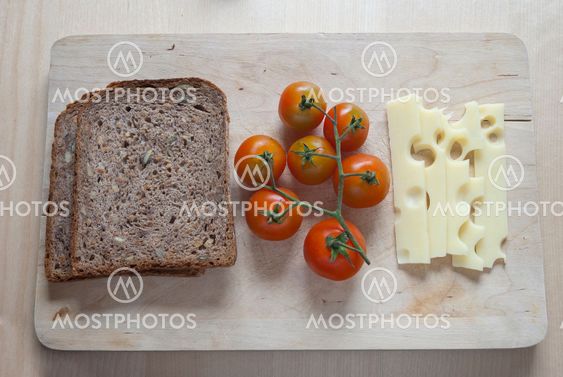 Raw food ingredinent on wooden cutting board