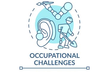 Occupational challenges concept icon