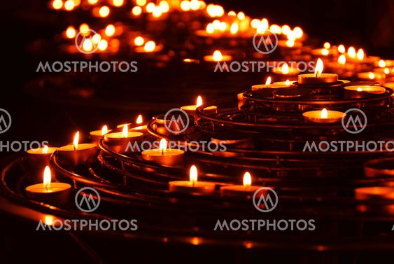 Burning candles
