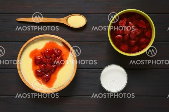 Semolina Pudding with Strawberries
