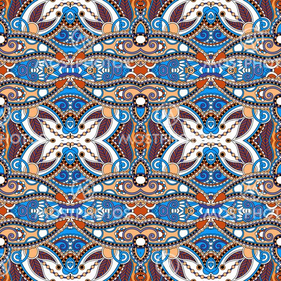 geometry vintage floral seamless pattern