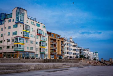 Västra hamnen i skymningen