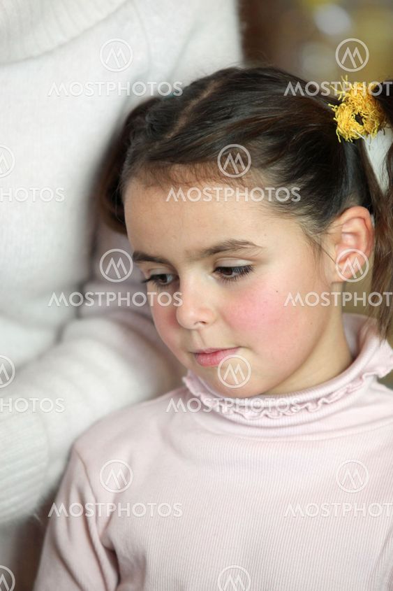 Mother and daughter at home