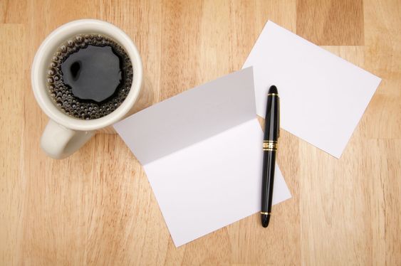 Note Card & Coffee