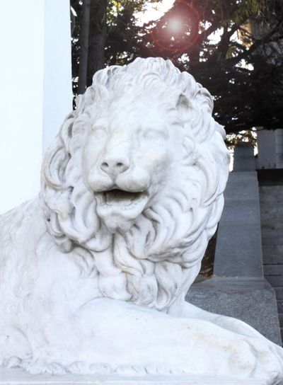 Marble lion.