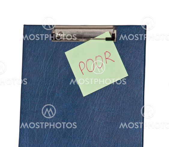 Notebook paper on a clip board.