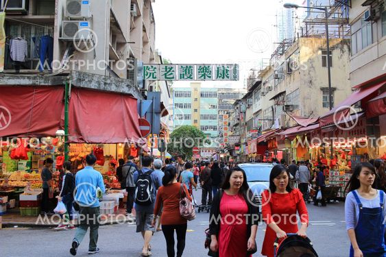 Hong Kong Old Residential Area Tsuen Wan district