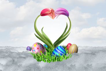 Easter Spring Love concept