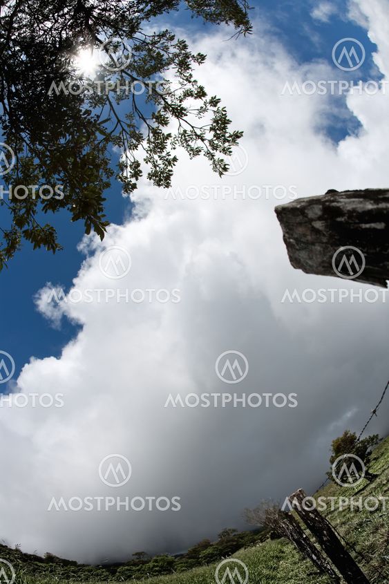 Clouds rolling in over Costa Rican horizon