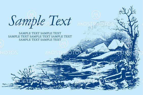 antique card engraving (vector)