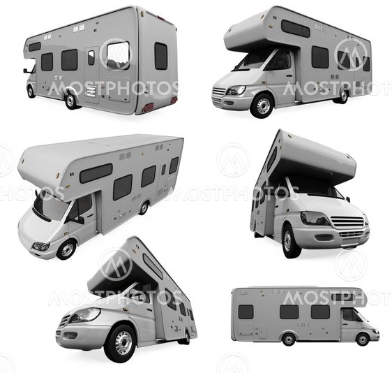 Collage of isolated truck