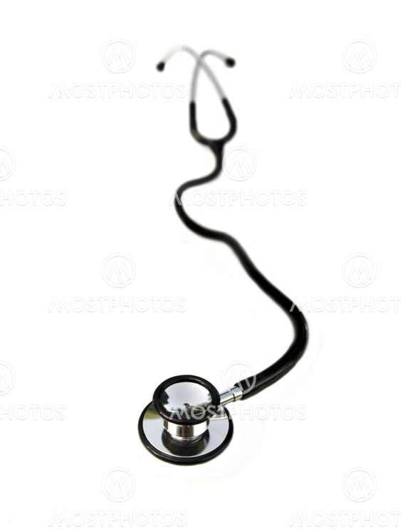 stethoscope on white