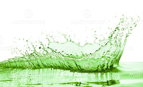 green liquid splash