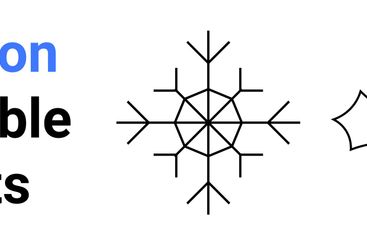 Minimalist Line Art of Snowflake, Maple Leaf, and...