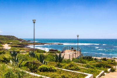 Mediterranean seacoast in Alghero city, Sardinia, Italy