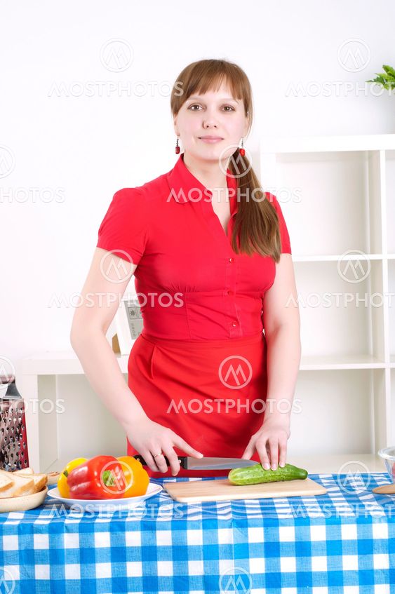 woman working in the kitchen