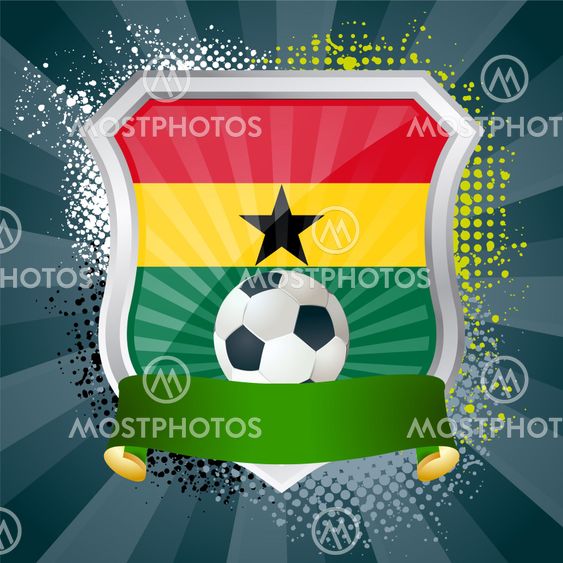 Shield with flag of Ghana