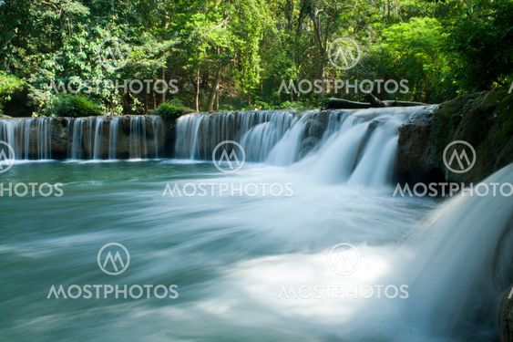 waterfalls in deep forest