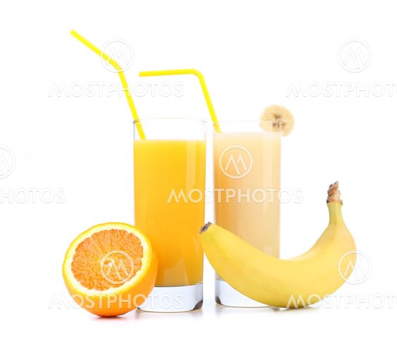 Orange and banana juice.