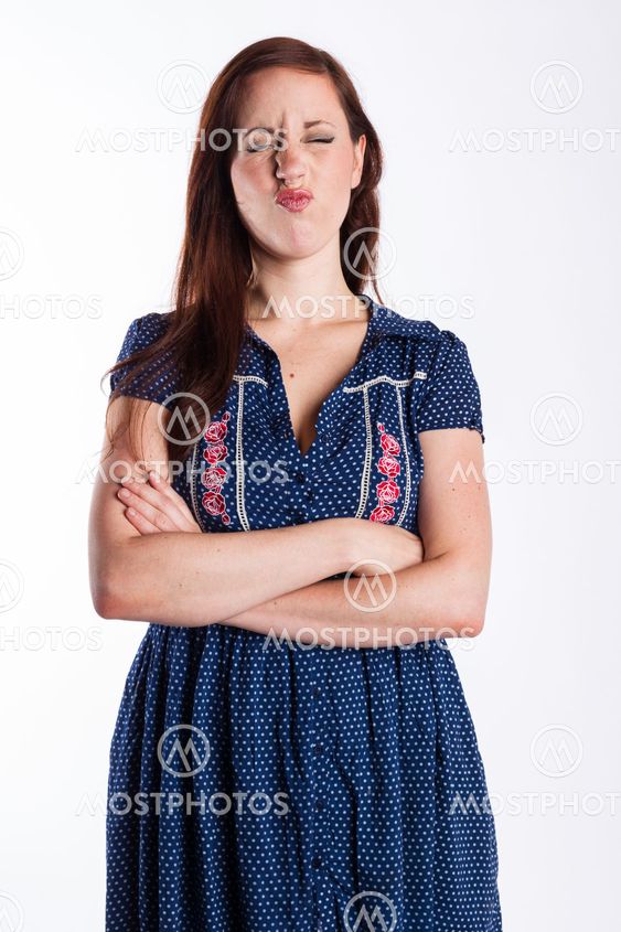 Pretty Redhead with Puckered Face