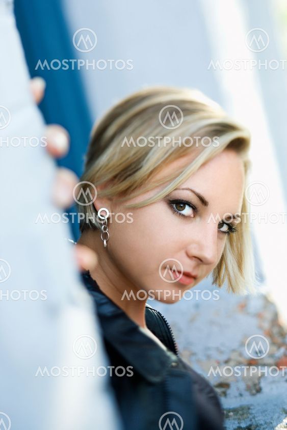 Blonde woman.