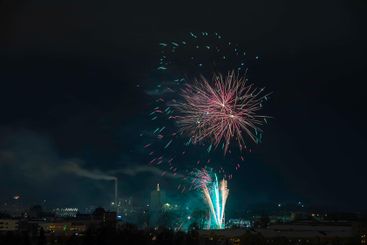 Fyrverkeri över Eskilstuna