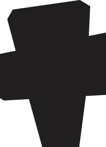 Simple black christian cross representing faith, hope,...