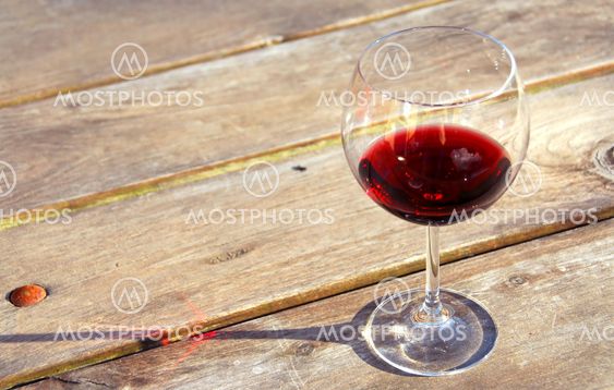 Glass of red wine