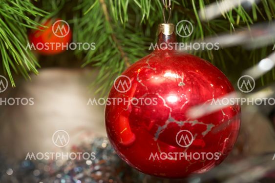 Xmas punainen lasi pallo