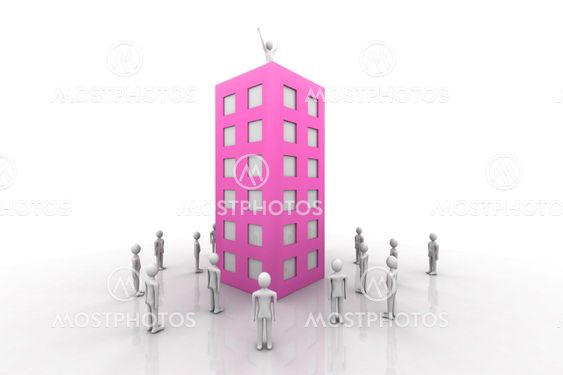 3D image of city landscape