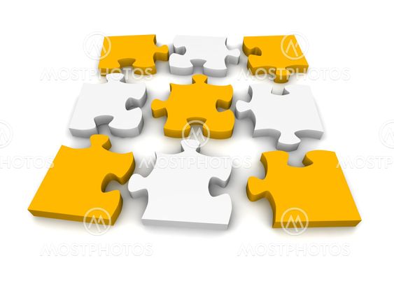 Decomposed jigsaw puzzle