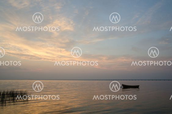 Rowing boat silhouette