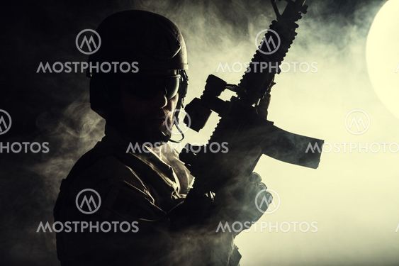 Bearded special forces soldier