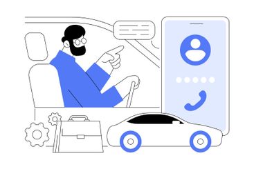 On the way to work isolated cartoon vector illustrations.