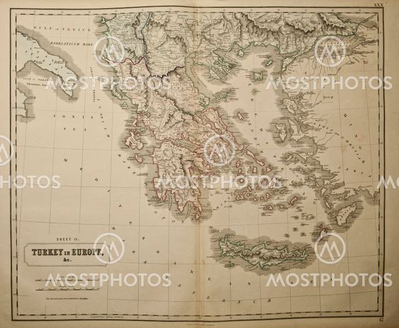 Ancient map of the world . Published by George Philip and son at London 1857 and are not subject to copyright.
