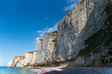 Beautiful seaside landscape of cliffs on the Normandy...