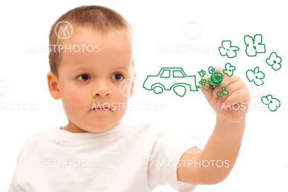 Boy drawing