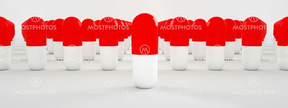 3d rendering of red and white pills
