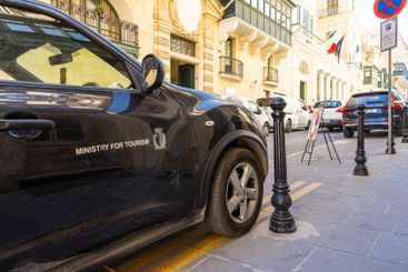 Ministry of tourism car in Valletta, Malta