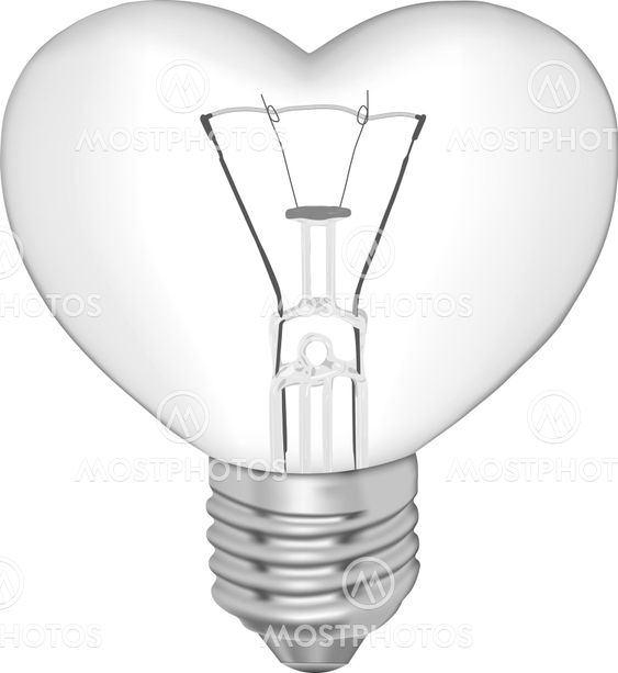 Bulb in the form of heart